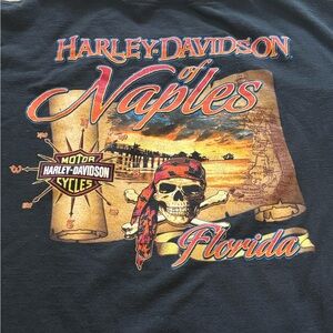 Harley Davidson of Naples, Florida Graphic Motorcycle T-Shirt Size Large